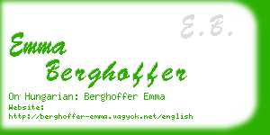 emma berghoffer business card